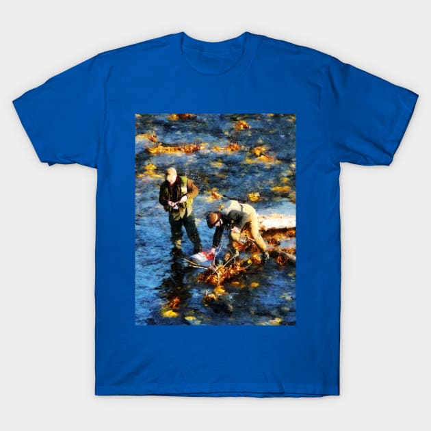 Two Men Fishing T-Shirt by SusanSavad